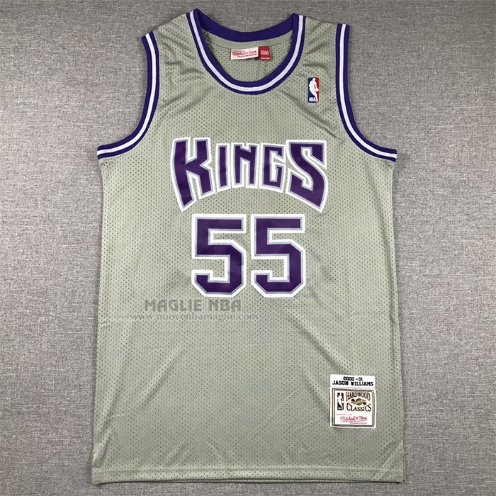 Maglia
 Jason Williams NO 55 Sacramento Kings Mitchell & Ness 2000-01 Grigio
